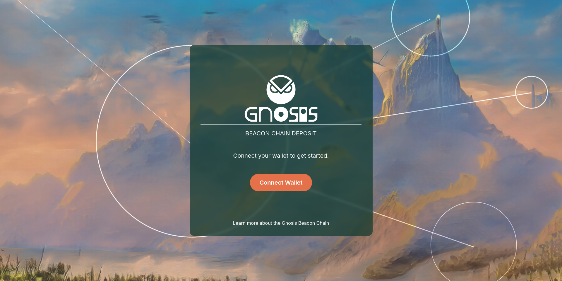 Gnosis Deposit UI - Connect wallet